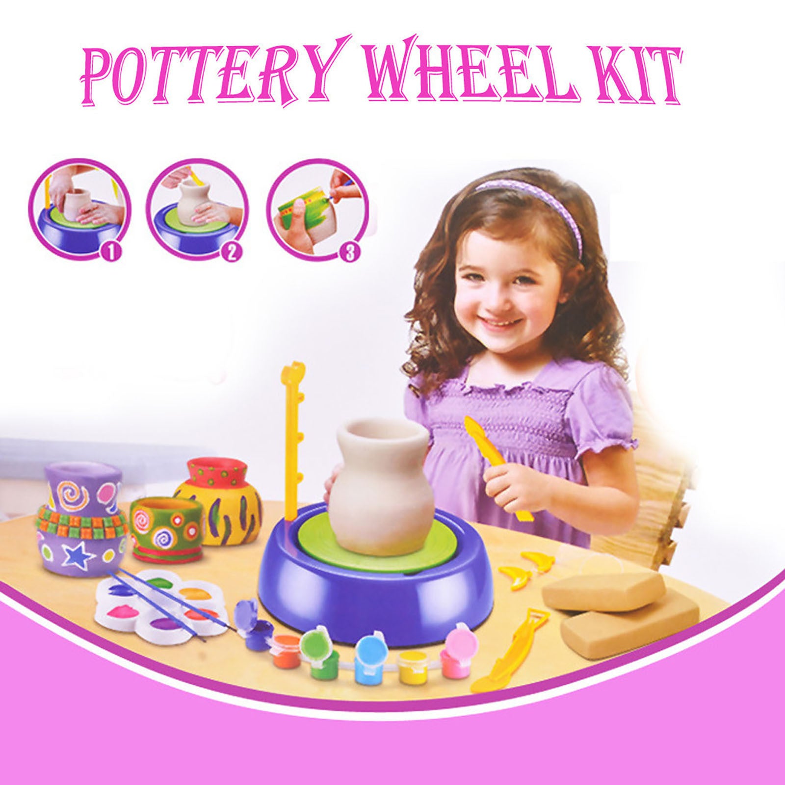 Kids Pottery Wheel Toy For Play