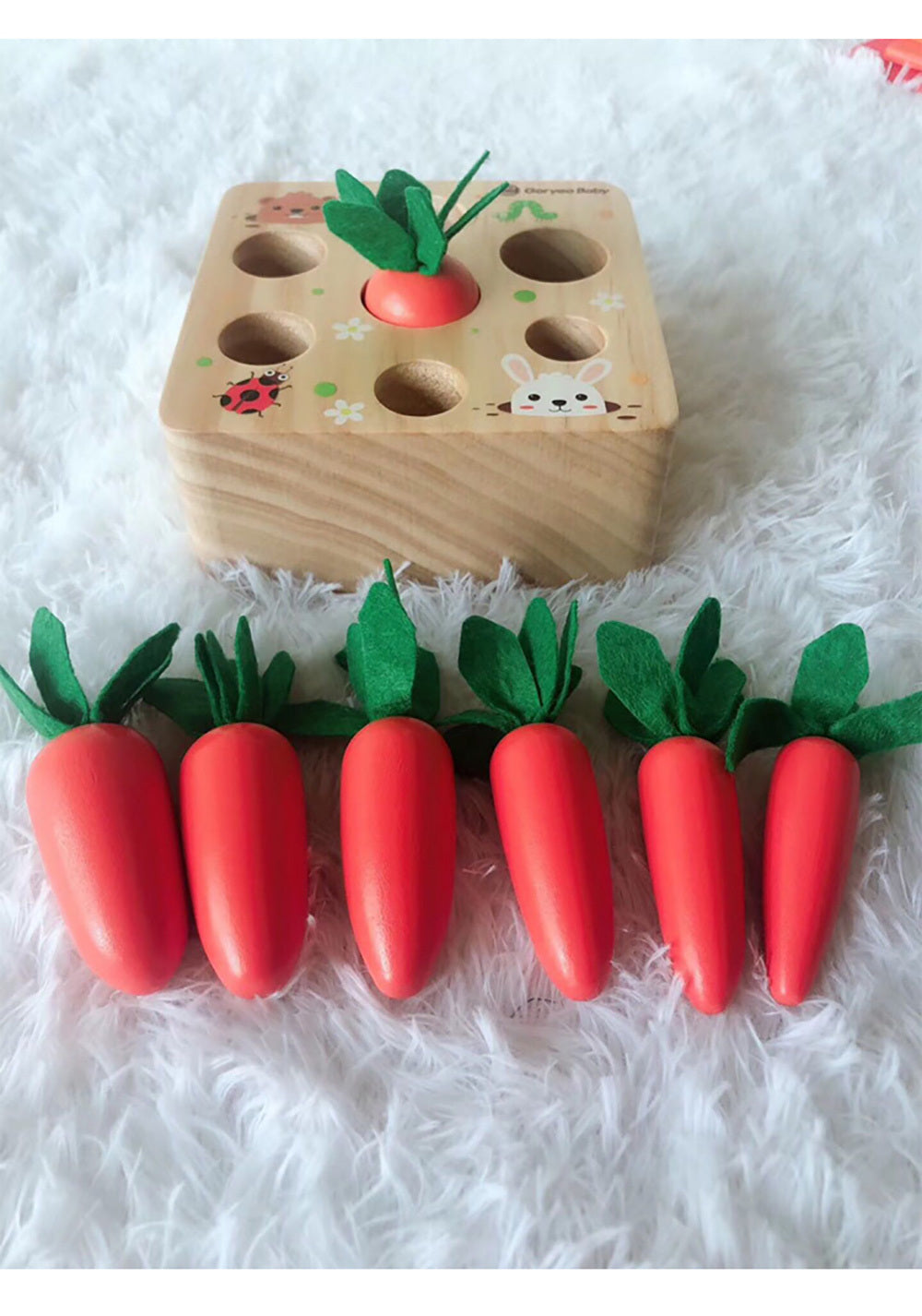 Montessori Educational Wooden Carrot Toys