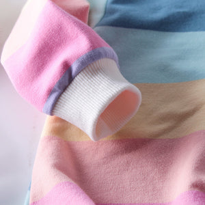Infant Rainbow Hooded Bodysuit Romper