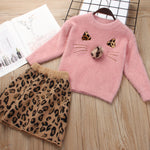 Anikka Toddler Leopard 2 Piece Skirt and Sweater