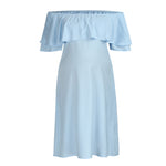 Lucy Shoulder Flounce Maternity Dress