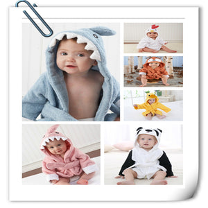 Animal Baby Bathrobe 100% Cotton Infant Bathrobe