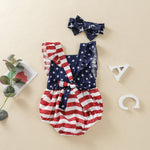 Baby and Toddler American Flag One Piece Romper