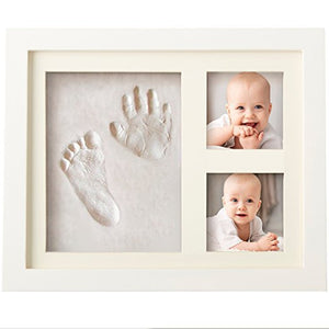 Wooden Hand and Footprint Photo Frame