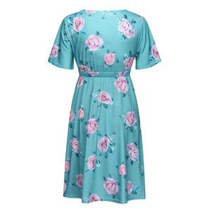 Vivian Short Sleeve Summer Floral Maternity Dress