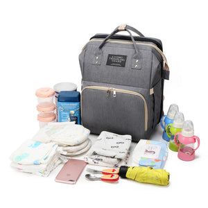 Mommy and Me Diaper Bag with Built In Sleeper & Diaper Changing Area