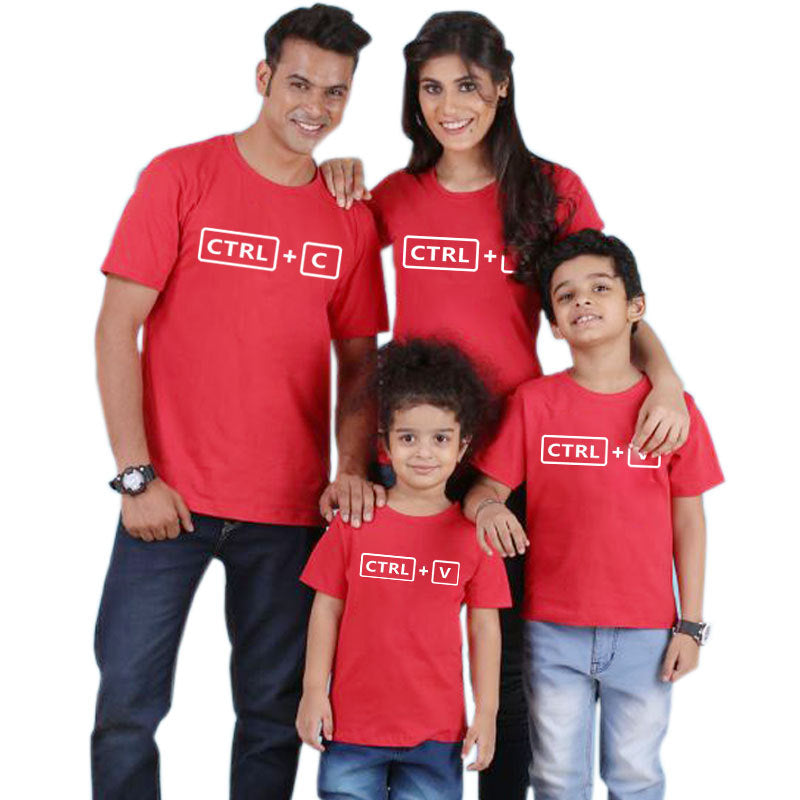 Ctrl C and Ctrl V Copy Paste Matching Infant and Parent Shirt