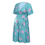 Vivian Short Sleeve Summer Floral Maternity Dress