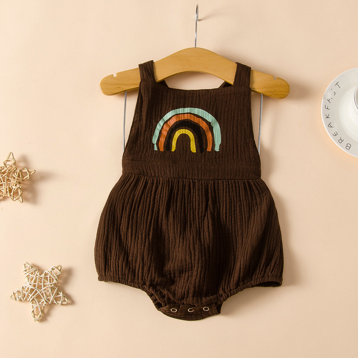 Ximena Ruffled Rainbow Baby Jumpsuit