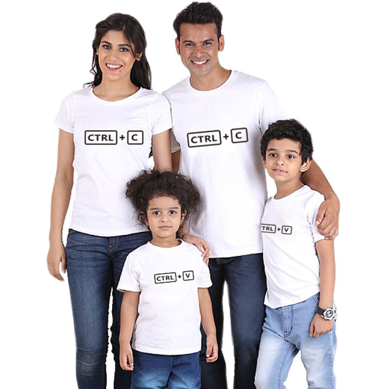 Ctrl C and Ctrl V Copy Paste Matching Infant and Parent Shirt