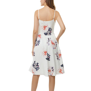 Floral Maternity Dress With Pockets