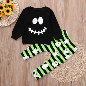 Justin Boys Halloween Smiley Two-piece Outfit Set