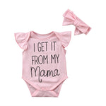 I Get It From My Mama Baby Bodysuit and Headband Set
