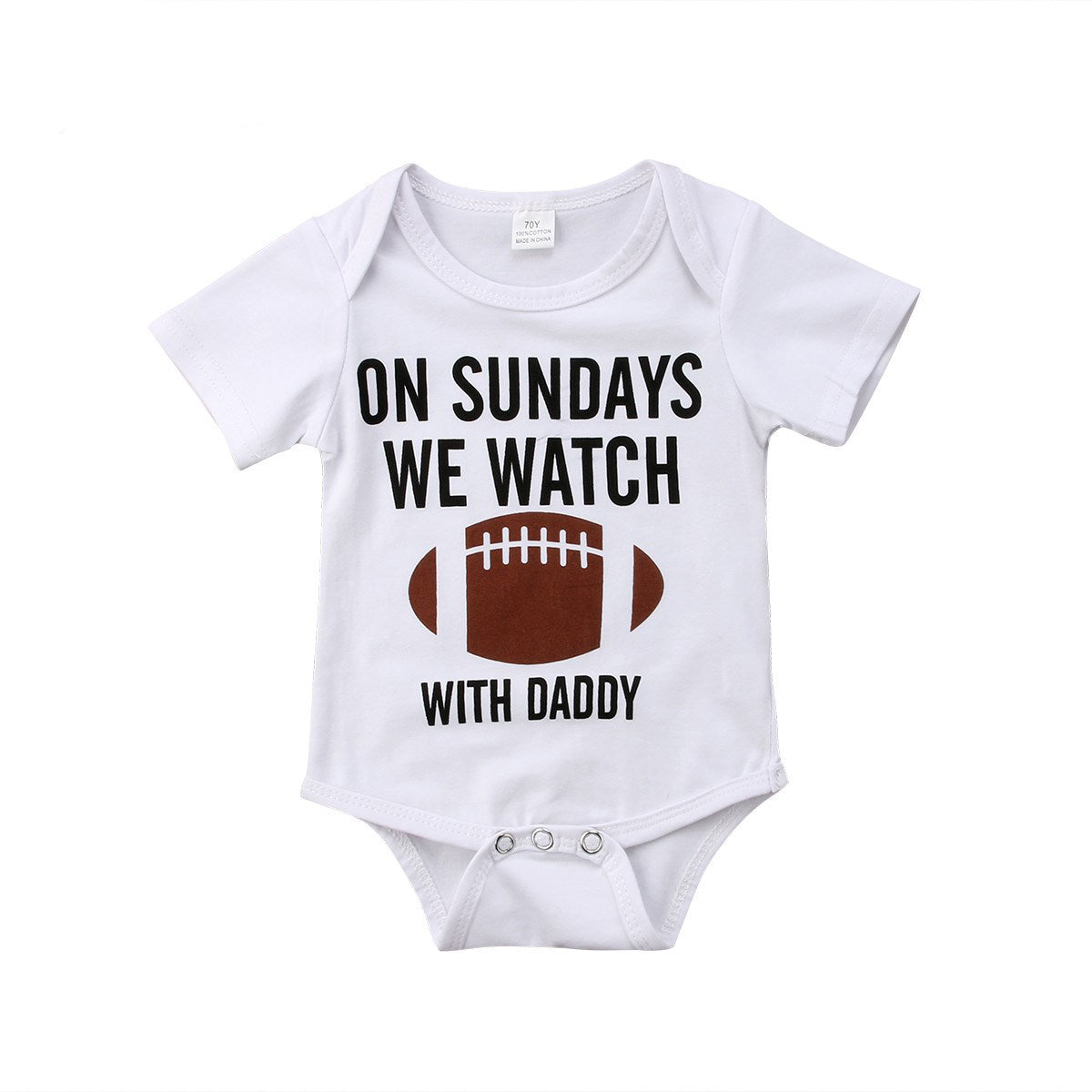 On Sundays We Watch Football With Daddy Baby Romper