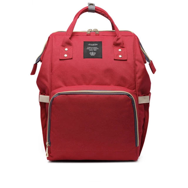 Diaper Bag Backpack by Kute 'n' Koo - Designer Diaper Bag  (BURGUNDY)