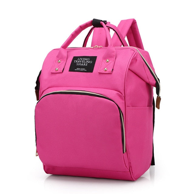 Pink rainbow backpack diaper bag - baby girl diaper bag – Little Tadpole  Design LLC