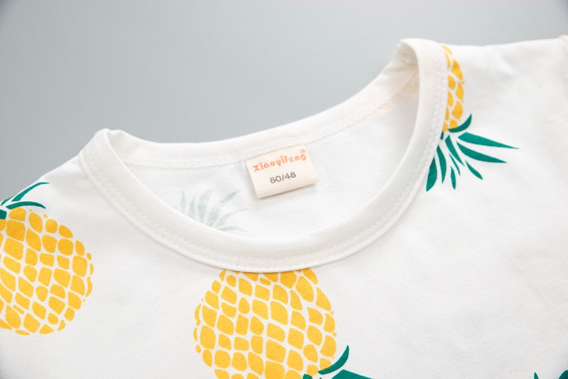 BabyBarnTown Baby Boy Pineapple Fruit T-Shirt And Shorts Set